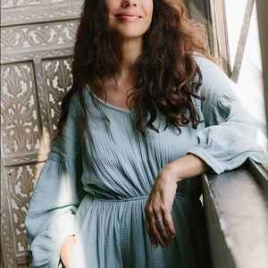 Suunday Sarah Dress in Blue Surf L